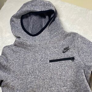 Nike Women's Heathered Gray Summit Scuba Hoodie with Black Accents